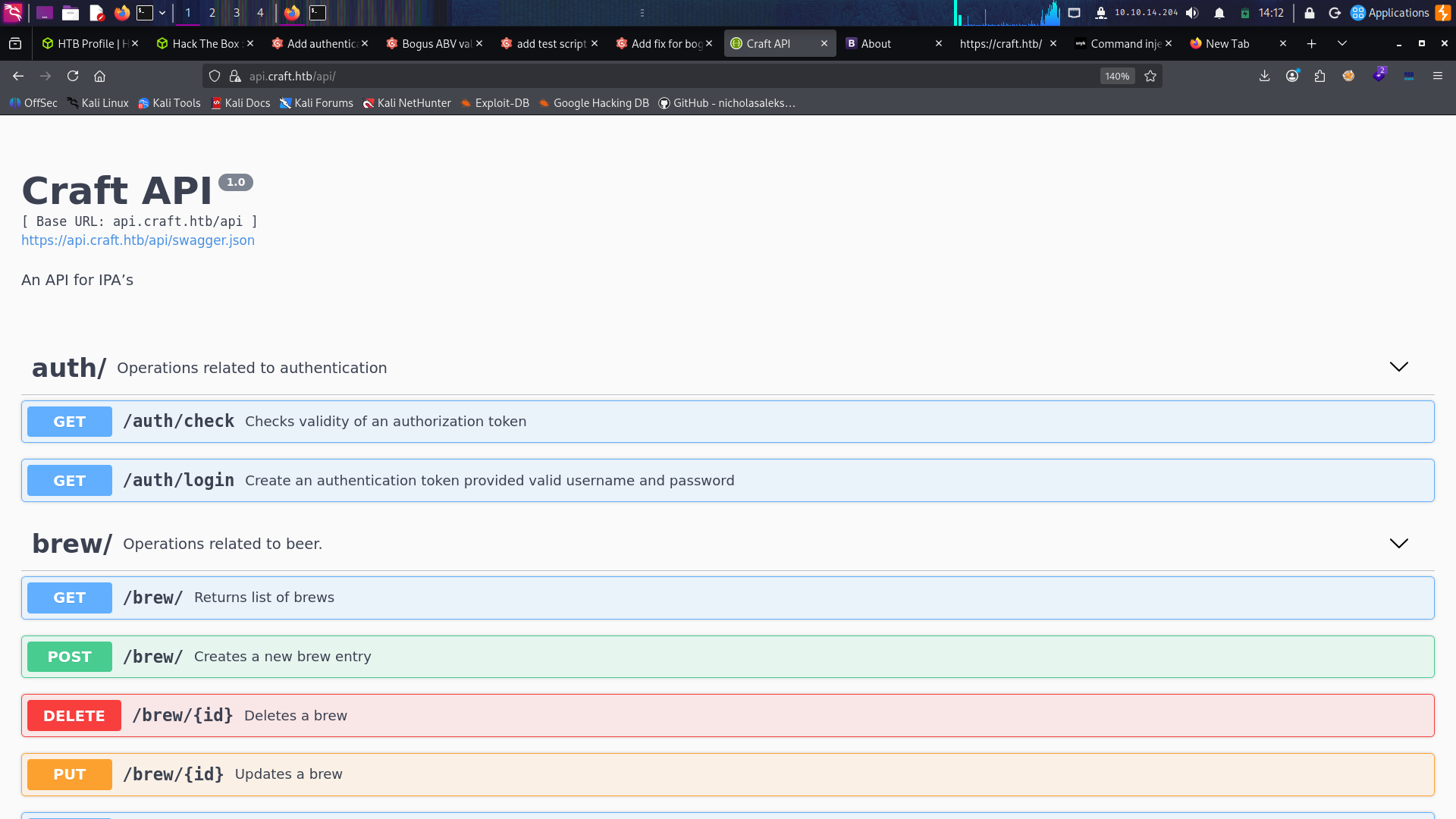 API documentation