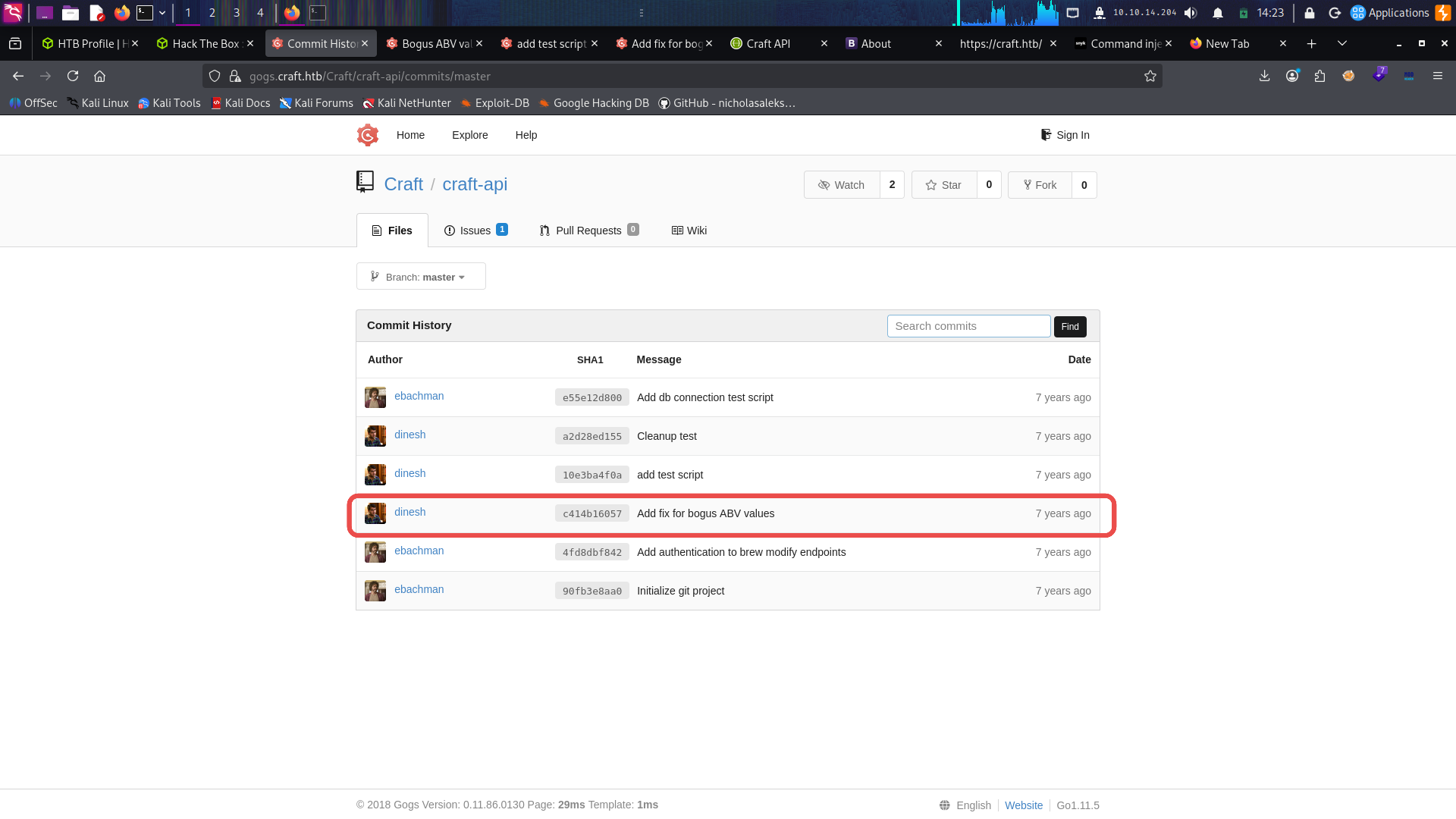 Commit diff