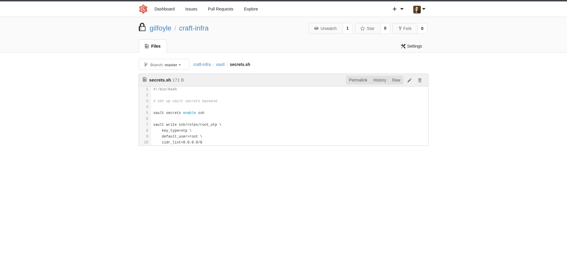 Vault references in craft-infra