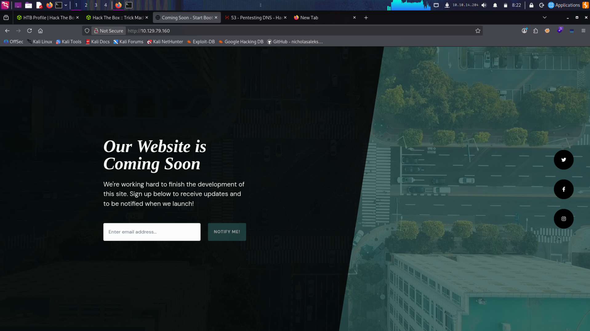 Coming Soon page